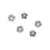 Bead Cap, Fancy Flower Bead Cap, Bright Silver, Alloy, 7.7mm x 3.5mm, Sold Per pkg of 80