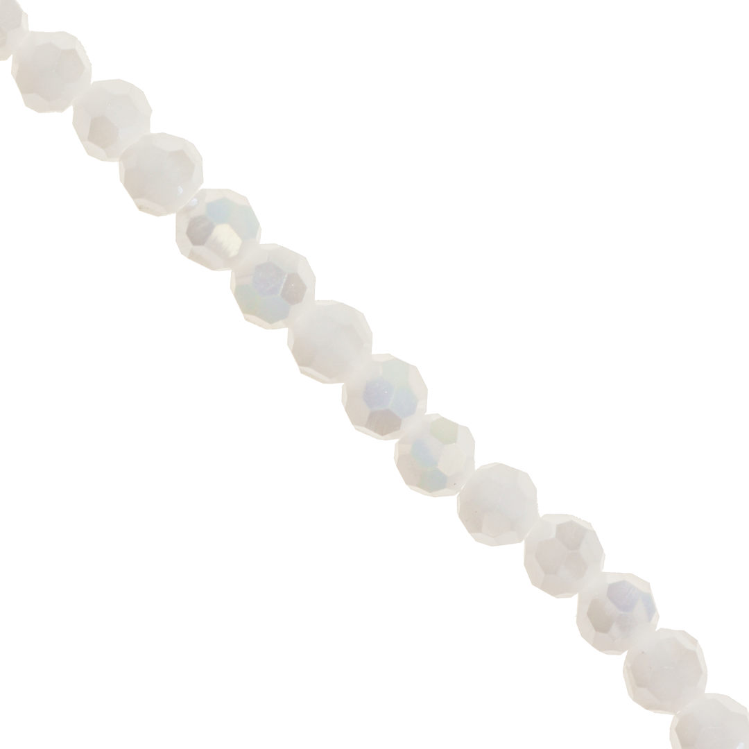 Glass Crystal Beads, Round, Faceted, 6mm, Approx 90 pcs per strand, Available in Multiple Colours