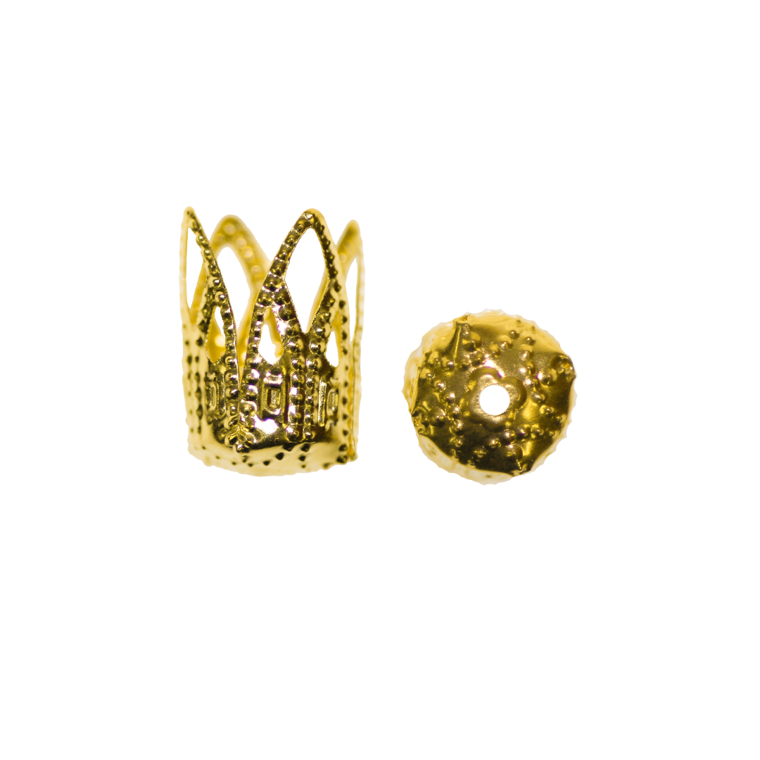 Bead Cap, Gold, Alloy, 17.5mm x 12.5mm x 0.5mm, Sold Per pkg of 12