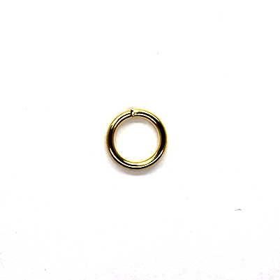 Gold-Plated, Split Rings, 6mm, 24 Gauge, 20 pcs per bag