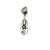 Charms, Small Violin, Silver, Alloy, 21mm X 5mm, Sold Per pkg of 6