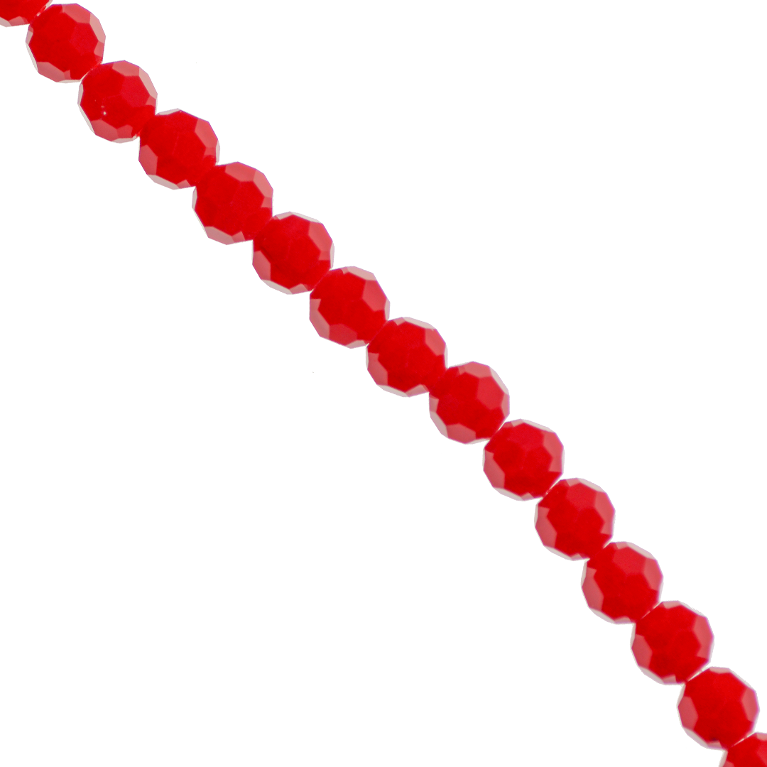 Glass Crystal Beads, Round, Faceted, 6mm, Approx 90 pcs per strand, Available in Multiple Colours