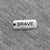 Charms, Brave Tag, Silver, Alloy, 21mm X 8mm, Sold Per pkg of 3