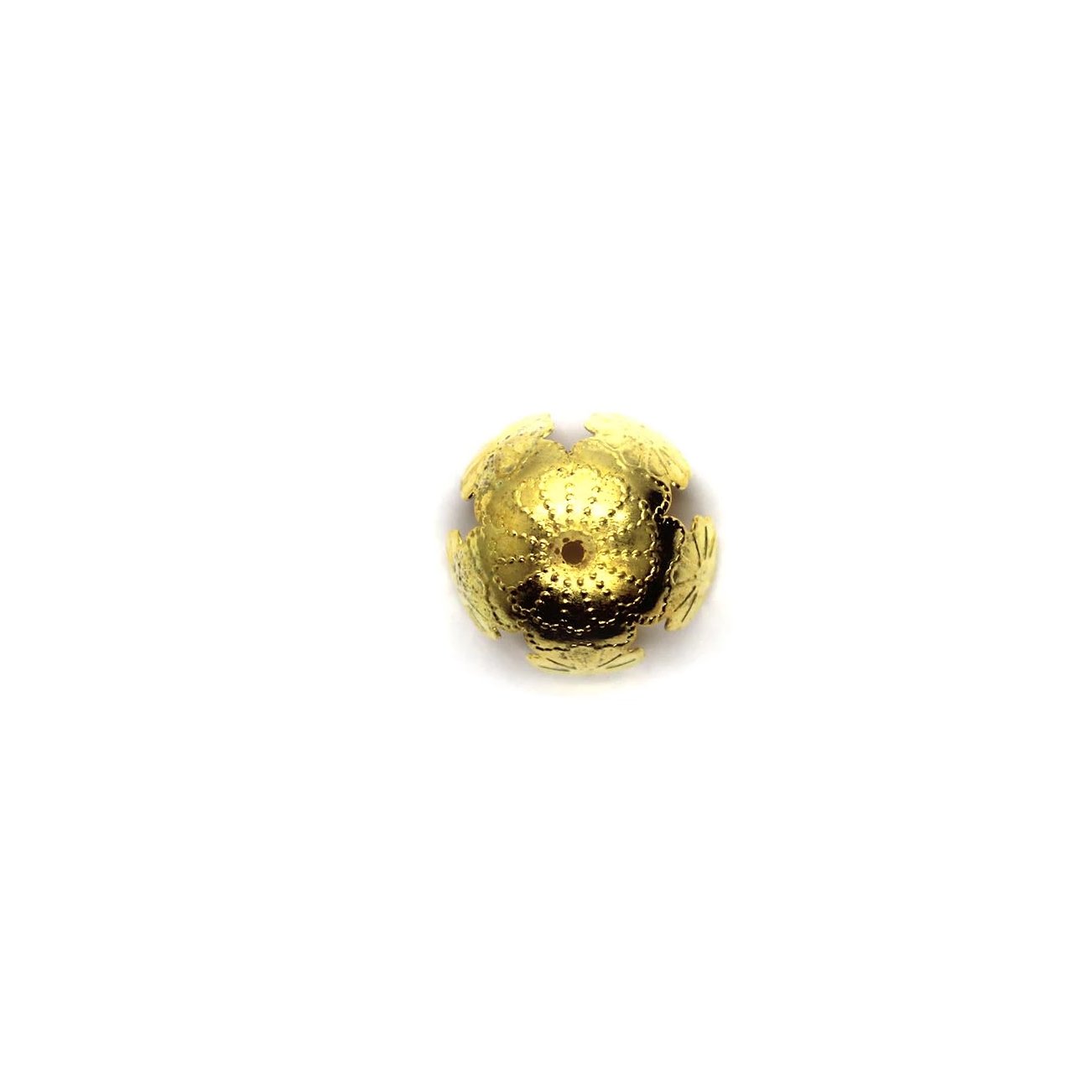 Bead Cap, Stacked Flowers, Alloy, Gold, 21mm x 21mm, Sold Per pkg of 16