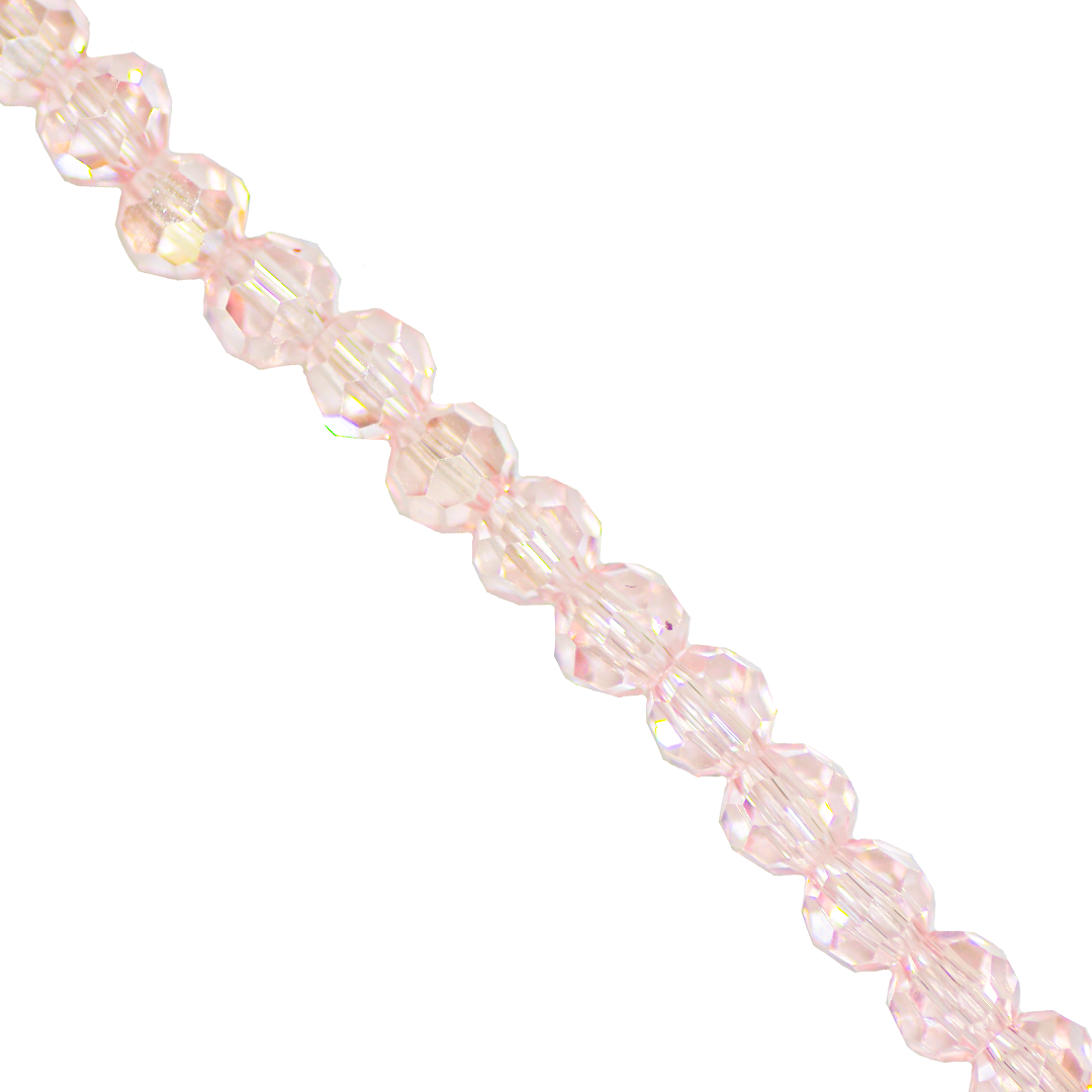 Glass Crystal Beads, Round, Faceted, 6mm, Approx 90 pcs per strand, Available in Multiple Colours