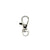 Clasp, Lobster Clasp Hook (Keychain), Bright Silver, Alloy, 35mm x 15mm, Sold Per pkg of 3 - Butterfly Beads