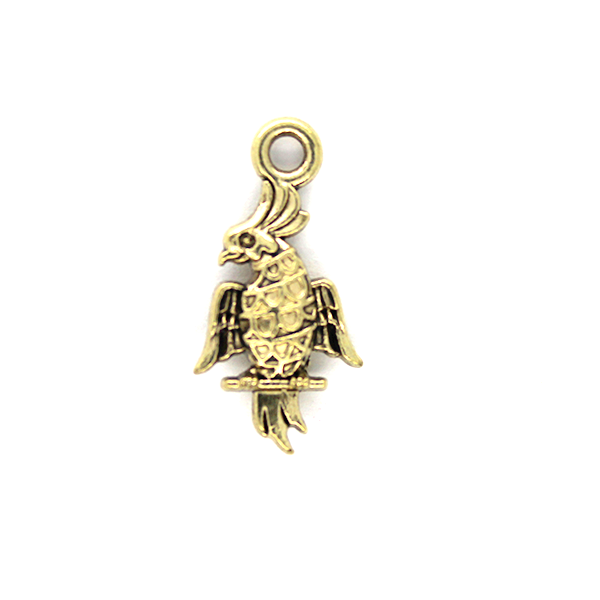 Charms, Pirate Parrot, Gold, Alloy, 19mm X 9mm X 3mm, Sold Per pkg of 12