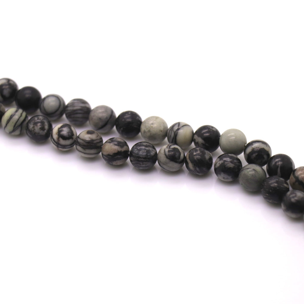Black Veined Jasper, Semi-Precious Stone, Available in Multiple Sizes