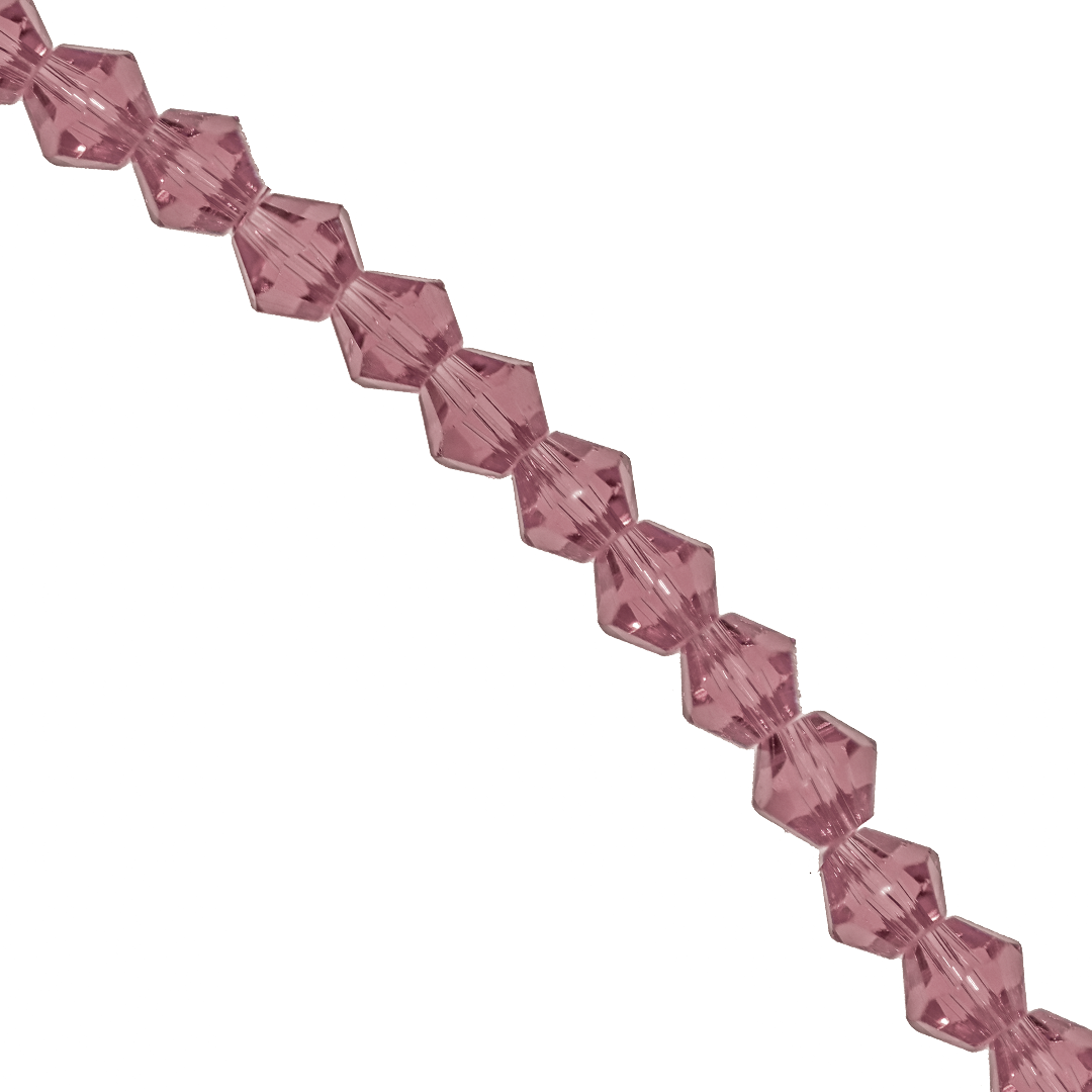 Glass Crystal, Bicone, 6mm, Approx 45 pcs per strand, Available in Multiple Colours