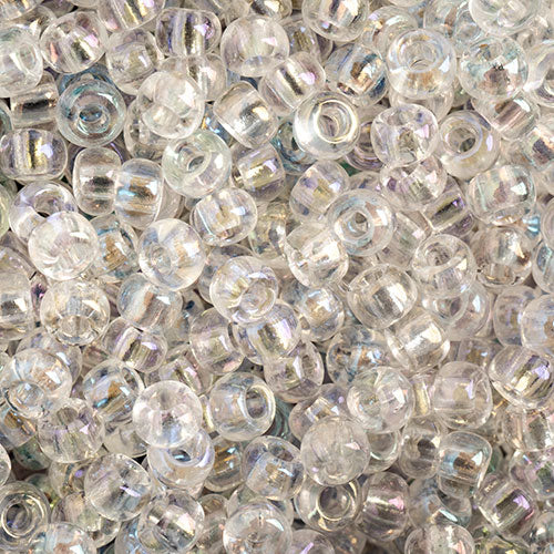 Czech Seed Beads-Czech 8/0-Transparent Iris Crystal (80)