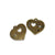 Pendants, I Love You Heart, Bronze, Alloy, 19mm X 21mm, Sold Per pkg of 5