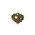 Pendants, I Love You Heart, Bronze, Alloy, 19mm X 21mm, Sold Per pkg of 5