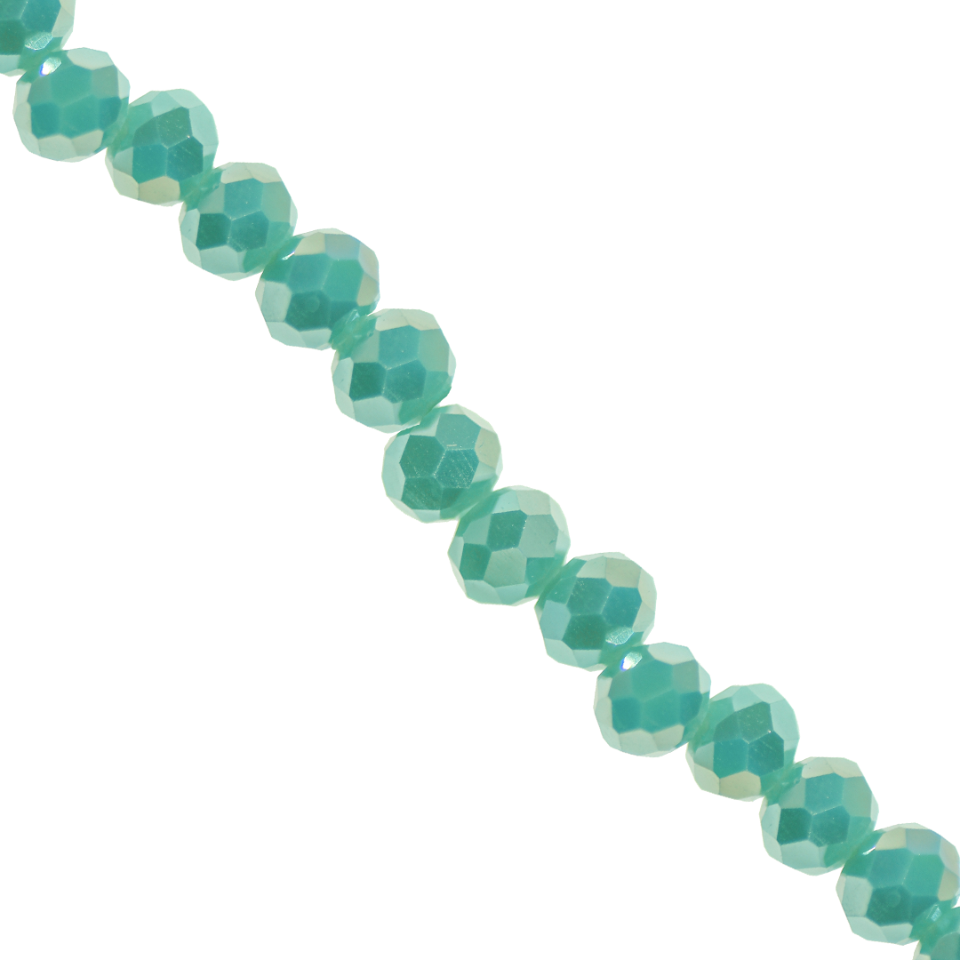 Glass Crystal Beads, Rondelle, Faceted, 6mm, Approx 80 pcs per strand, Available in Multiple Colours