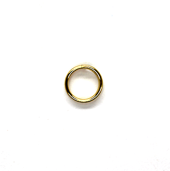 Gold-Plated 18K Jump Rings, 5mm, 22 Gauge, 24 pcs per bag