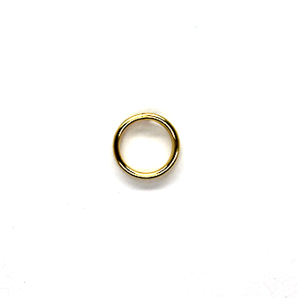 Gold-Plated 18K Jump Rings, 5mm, 21 Gauge, 24 pcs per bag
