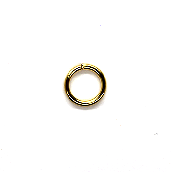 Gold-Plated Split Rings, 5mm, 22 Gauge, 15 pcs per bag