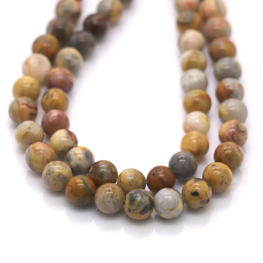 Crazy Lace Agate, Semi-Precious Stone, 10mm, 38 pcs per strand