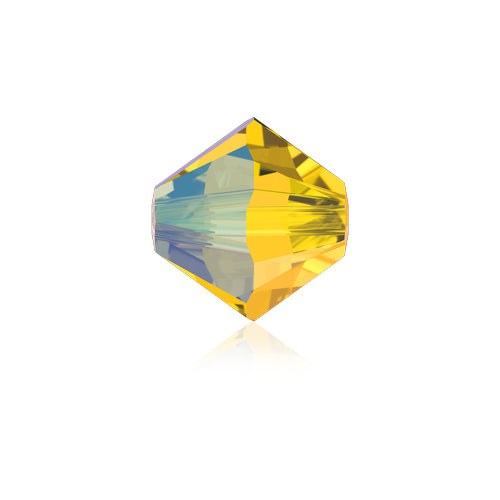 Swarovski Crystal Beads, Xilion Bicone AB (5328), 4mm, 25 pcs per bag, Available in 28 Colours