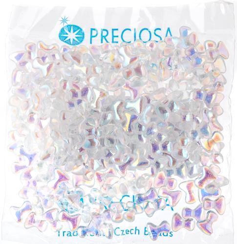 Preciosa Tee Beads - 2/8mm - 11g - Crystal AB Halfcoat - Butterfly Beads