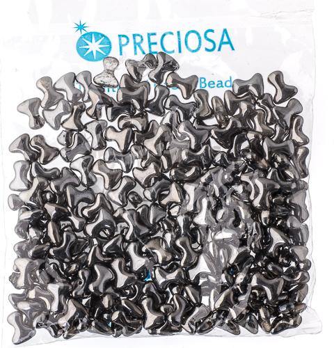 Preciosa Tee Beads - 2/8mm - 11g - Crystal/Chrome Full Coat - Butterfly Beads