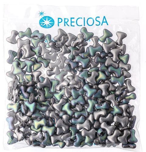 Preciosa Tee Beads - 2/8mm - 11g - Crystal/Glittery Silver Matt - Butterfly Beads
