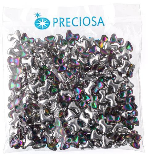 Preciosa Tee Beads - 2/8mm - 11g - Crystal/Vitrail Green Half - Butterfly Beads