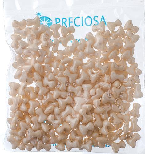Preciosa Tee Beads - 2/8mm - 11g - Alabaster White/Beige Luster - Butterfly Beads