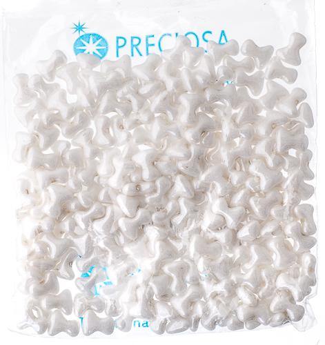 Preciosa Tee Beads - 2/8mm - 11g - Alabaster White Luster - Butterfly Beads