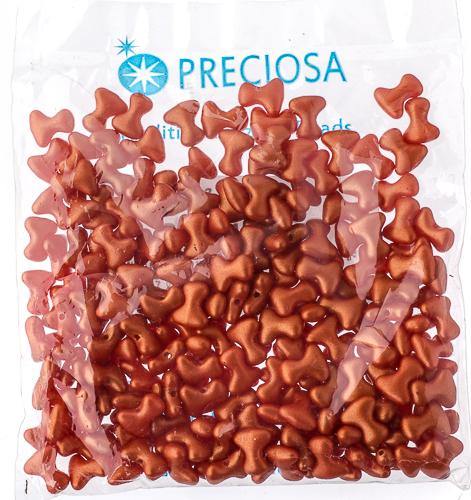 Preciosa Tee Beads - 2/8mm - 11g - Alabaster White/Gold Shine Orange - Butterfly Beads