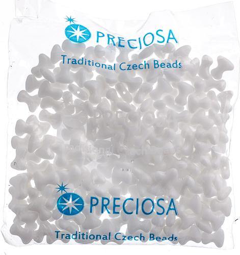 Preciosa Tee Beads - 2/8mm - 11g - Opaque White - Butterfly Beads