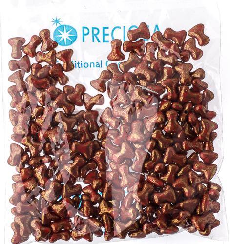 Preciosa Tee Beads - 2/8mm - 11g - Red/Violet Terracotta - Butterfly Beads
