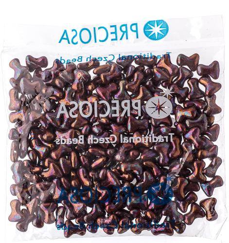 Preciosa Tee Beads - 2/8mm - 11g - Red/Vegas Iris Purple - Butterfly Beads