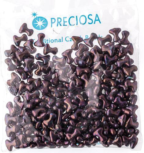 Preciosa Tee Beads - 2/8mm - 11g - Violet/Vegas Iris Purple - Butterfly Beads