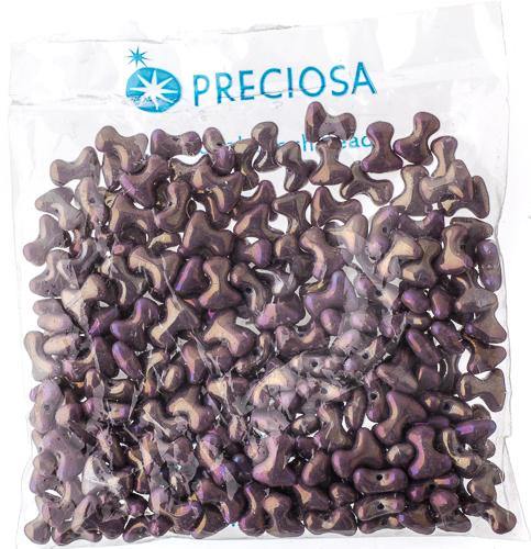 Preciosa Tee Beads - 2/8mm - 11g - Violet/Gold Iris - Butterfly Beads