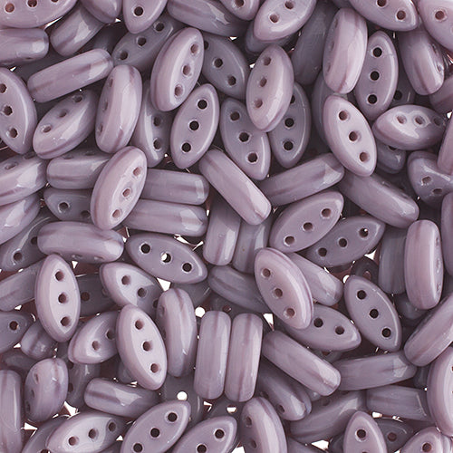 Czech Cali Bead, 3x8mm, 3-hole, Violet Silk