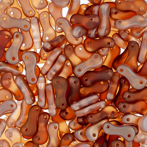 Czech Glass Bead Link, Crystal/Celsian Matte Halfcoat, 3mm X 10mm, Sold per Pkg 100pcs