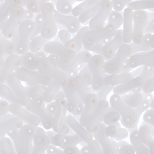 Czech Glass Bead Link, Chalk White, 3mm X 10mm, Sold per Pkg 100pcs