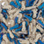 Czech Glass Bead Link, Ivory/Blue Flare Halfcoat, 3mm X 10mm, Sold per Pkg 100pcs
