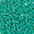 Czech Glass Bead Link, Green Turquoise, 3mm X 10mm, Sold per Pkg 100pcs