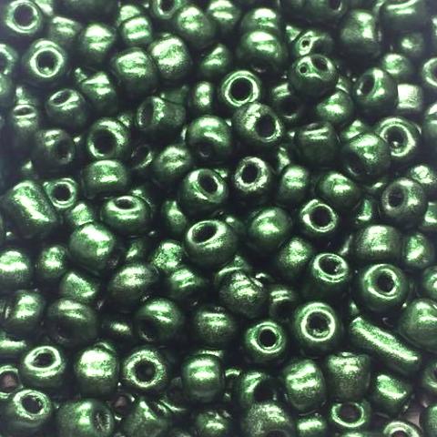 Seed Bead Bulk Bags - 6/0 - Green Metallic - 220g/2500 pcs