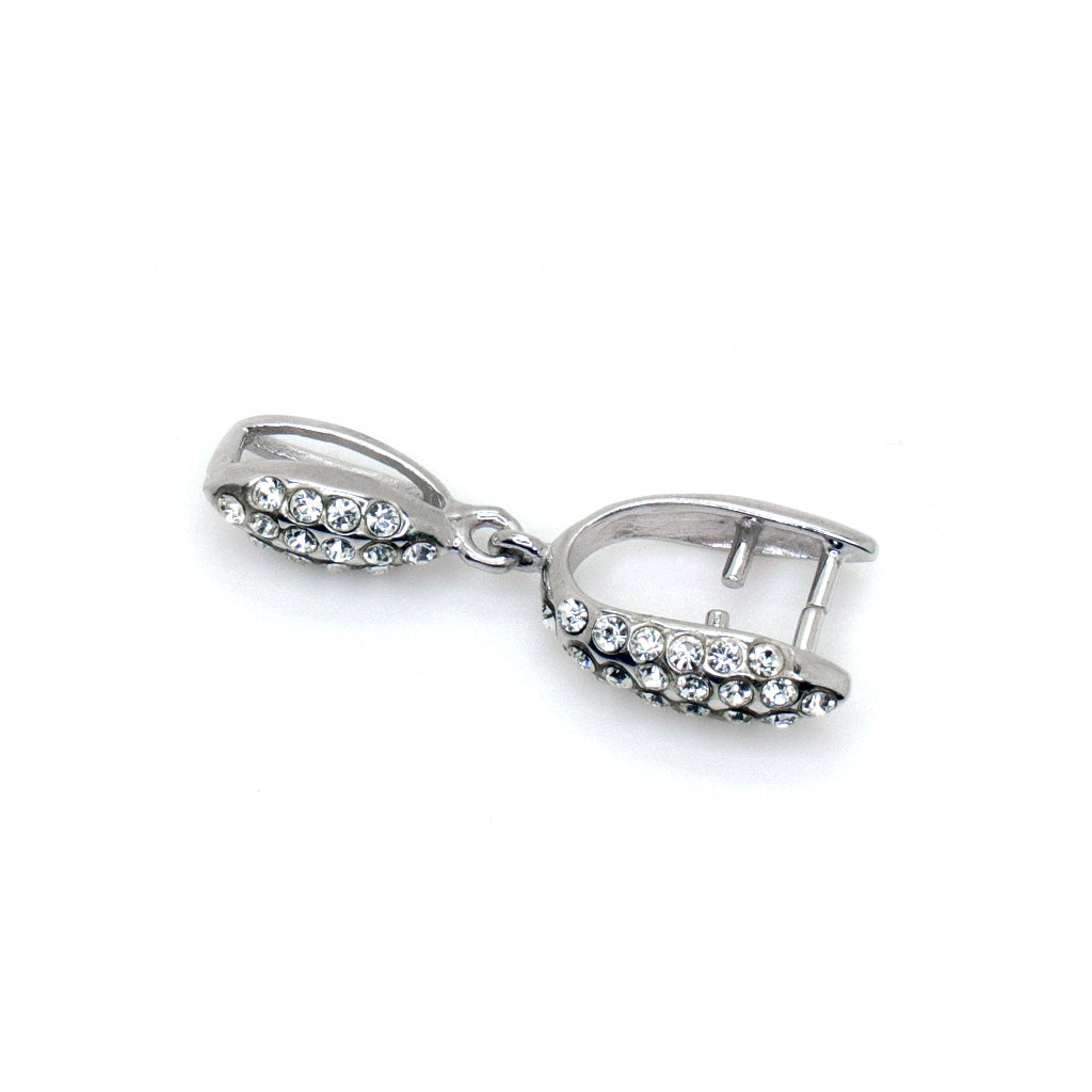 Bail, Cubic Zirconia Bail, Sterling Silver, Available in 2 Sizes - 1pc