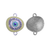 Connector, Evil Eye, Enameled & Rhinestone, 6pcs/bag, Available in Multiple colors
