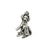 Charms, Dalmatian Dog, Silver, Alloy, 22mm x 13mm, Sold Per pkg 5