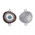 Connector, Evil Eye, Enameled & Rhinestone, 6pcs/bag, Available in Multiple colors