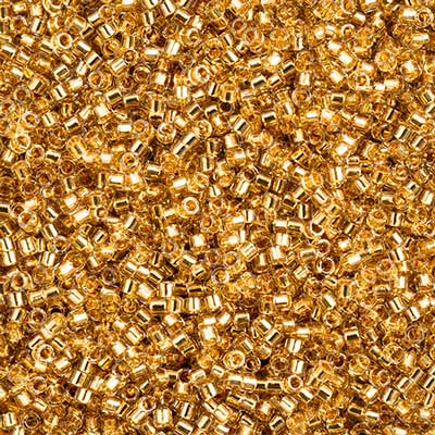 Miyuki Delica 11/0 - Transparent Honey Goldlined- DB00-2525V
