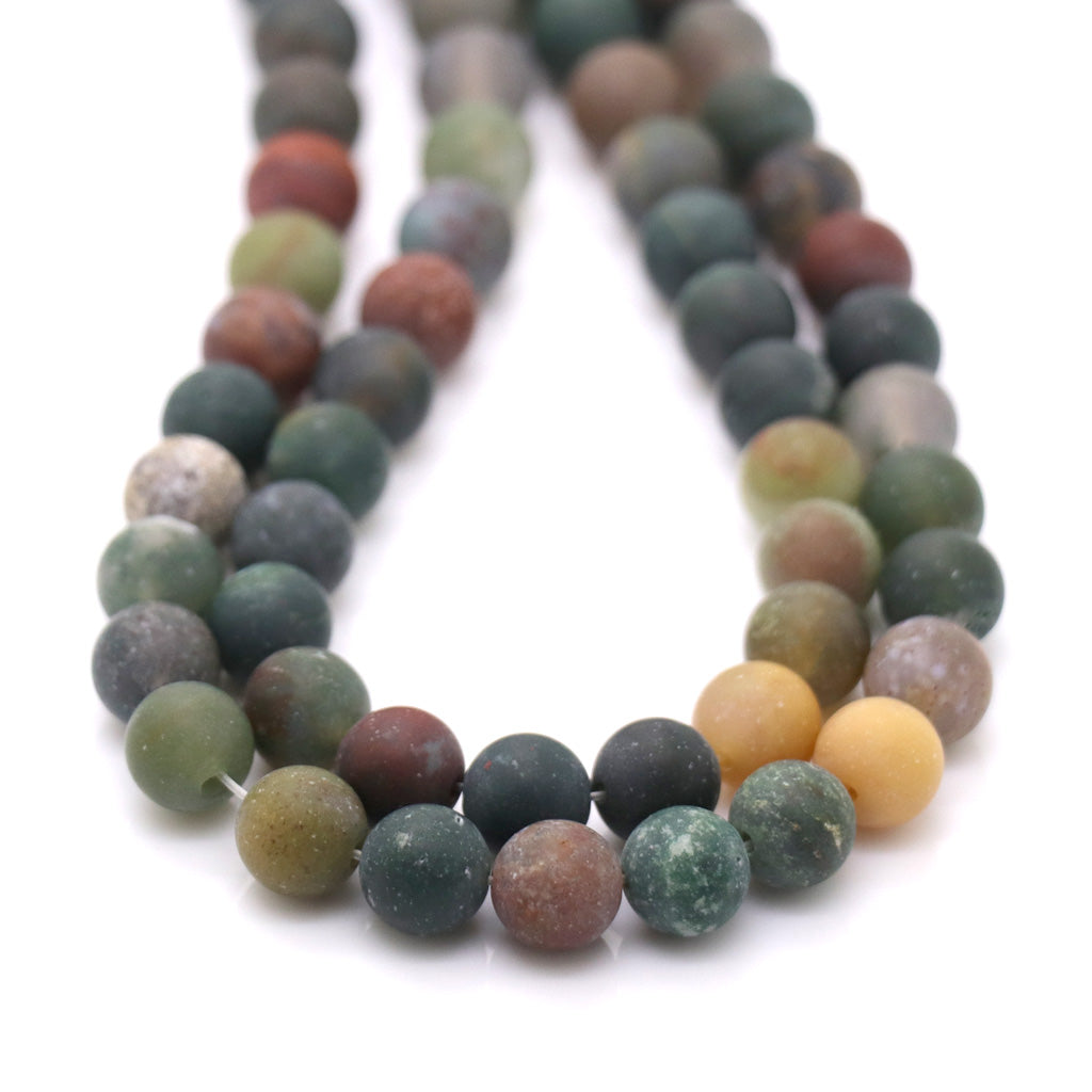 Matte Fancy Jasper, Semi-Precious Stone, Available in Multiple Sizes