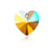 Swarovski Pendants, Heart (6228), 14.4mm x 14mm, 3 pcs per bag, Available in 27 Colours