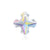 Swarovski Pendants, Greek Cross (6867), 14mm, 4 pcs per bag, Available in 2 Colours