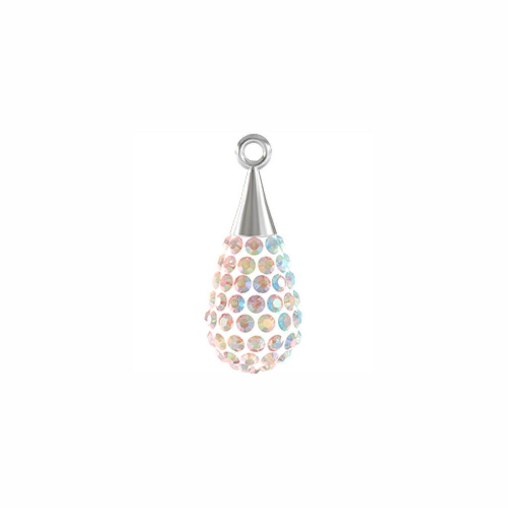 Swarovski Pendants, Pave Drop (67 563), 20mm x 8mm, 1 pc per bag, Available in 2 Colours
