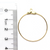 Earring Hoop, Gold, Alloy, 35mm x 30mm, Sold Per pkg of 6 pairs